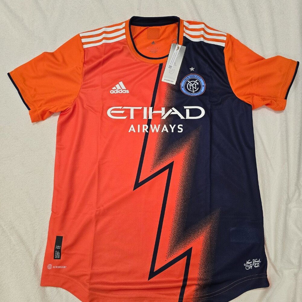 NYCFC Adidas Authentic 22/23 Away Jersey Men's Size Large- New W/ Tags!